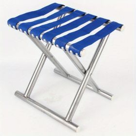 1pc Durable Folding Stool; Portable Stool For Camping Fishing; Fishing Accessories (Color: Blue, Items: Without Backrest)